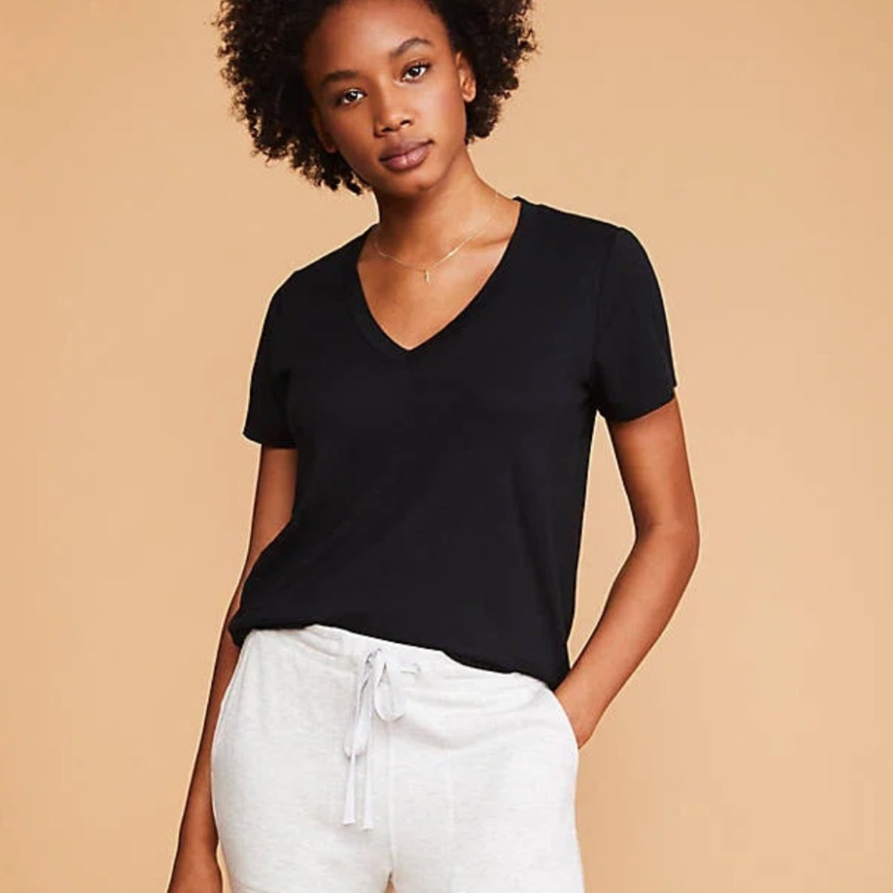 LOU AND GREY SOFTSERVE V NECK TEE